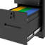 Classeur vertical 4 tiroirs noir pour petits bureaux