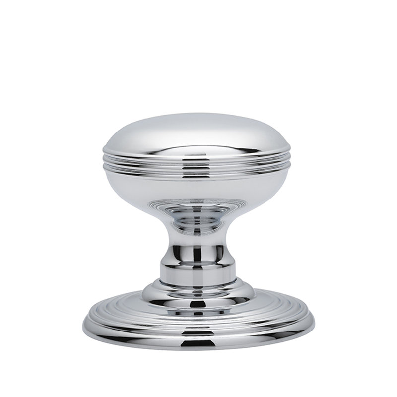 Mila Double Dummy Door Knob, Polished Chrome