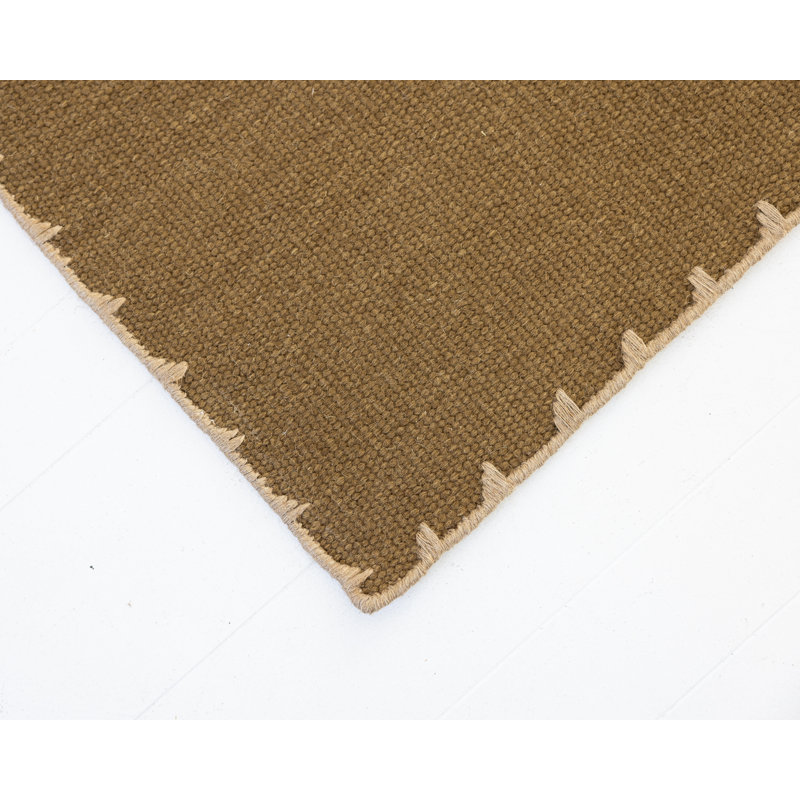 Sag Harbor Flatweave Wool Dhurrie Rug, Rectangle 10' x 14', Brown