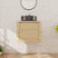 Meuble-lavabo flottant simple 24 po avec lavabo d'art en céramique, meuble-lavabo mural avec 1 porte à fermeture en douceur-1728000804