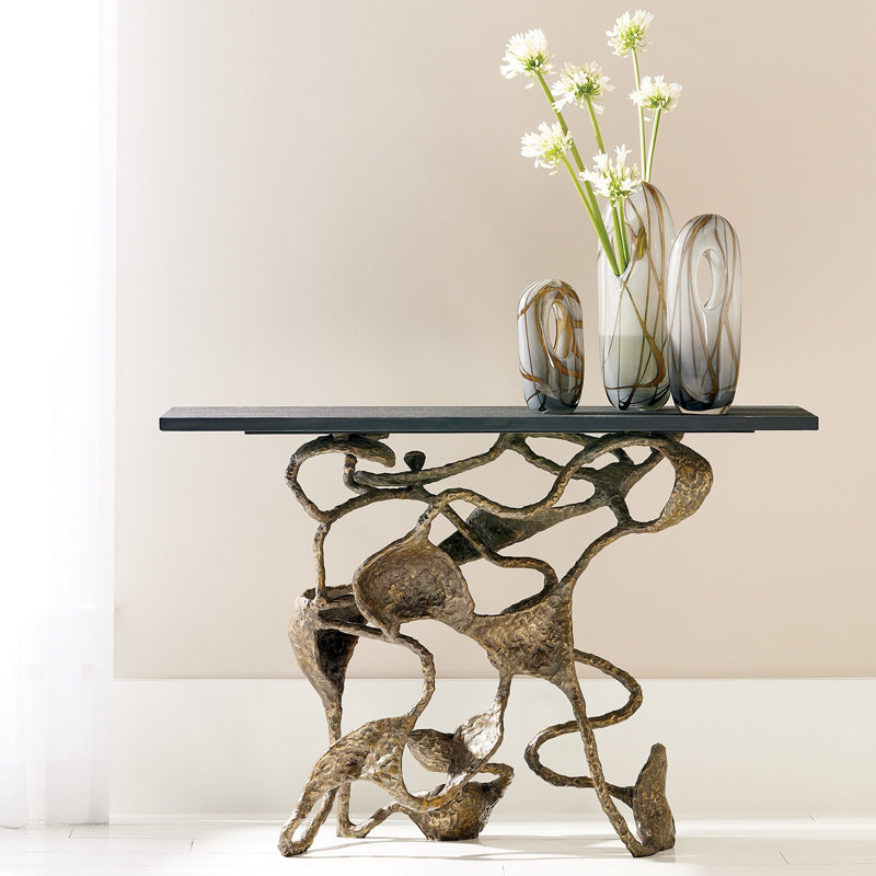 Handmade Glass Table Vase, 17.5" H x 6.5" W x 4.75" D