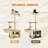 43.3" Wooden Modern Cat Tower Brown-1643318080