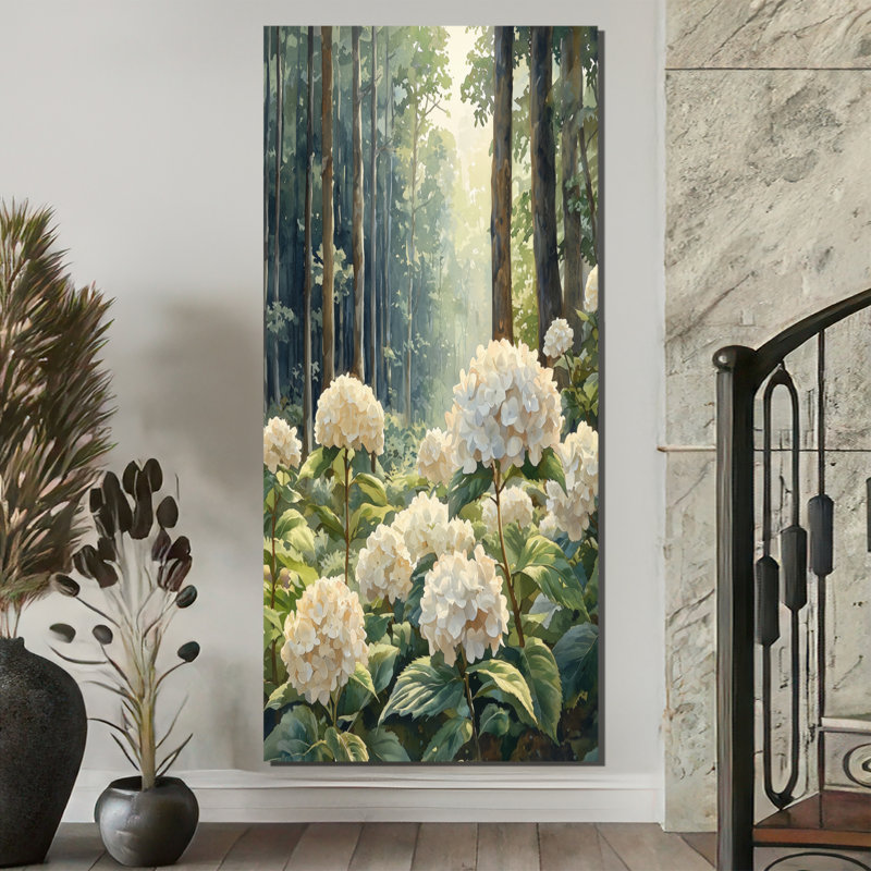 Cropsey - Hydrangea, impression sur toile, H 60 po x l 28 po, Toile tendue, Ne s’applique pas