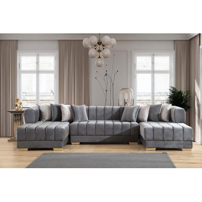 Canapé modulaire double en velours U
