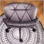 Fauteuil de bureau pivotant réglable Eldon Diamond Tufted avec mousse haute densité et velours doux, idéal pour un confort et une élégance parfaits.