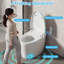 Toilette intelligente avec couvercle et siège automatiques, siège chauffant, fonction bidet, pression et température d'eau réglables, séchoir à air chaud, affichage à DEL et télécommande, idéal pour la maison, les hôtels, les appartements et plus encore