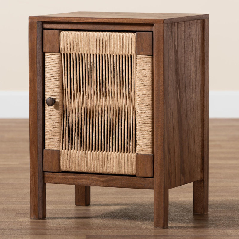 Marlyss Manufactured Wood and Bayur Wood Nightstand