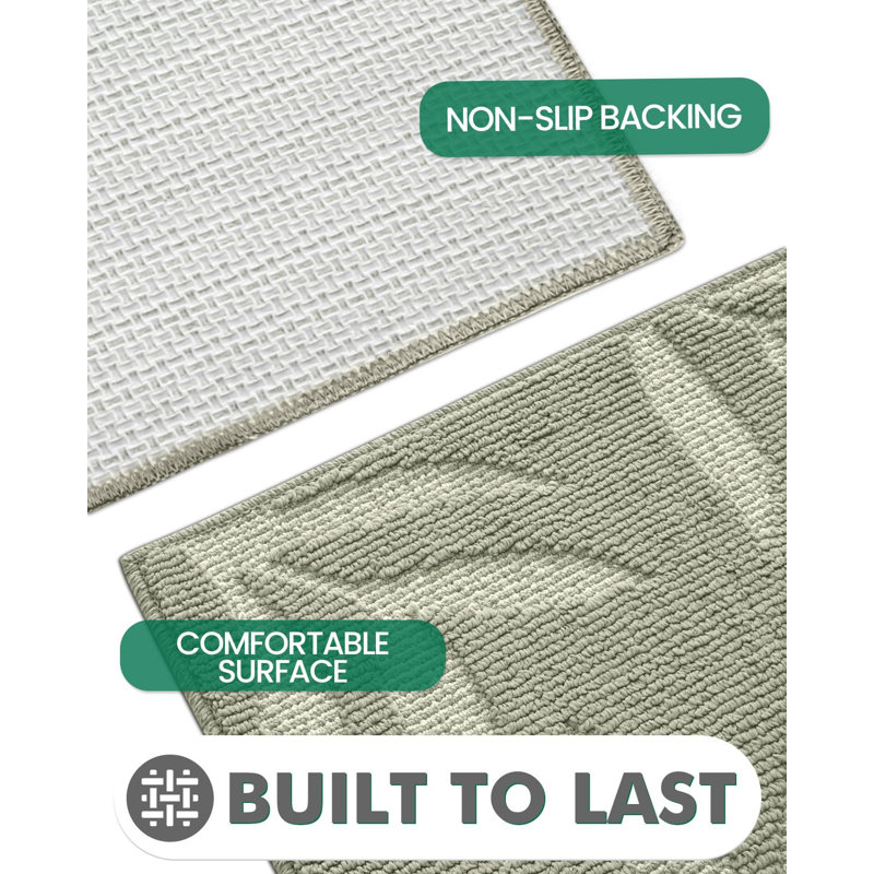 Tapis d'entrée lavable pour chaussures boueuses, L 32 po x L 48 po, Vert