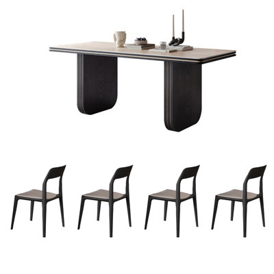 Vintage high-end rectangular dining table set