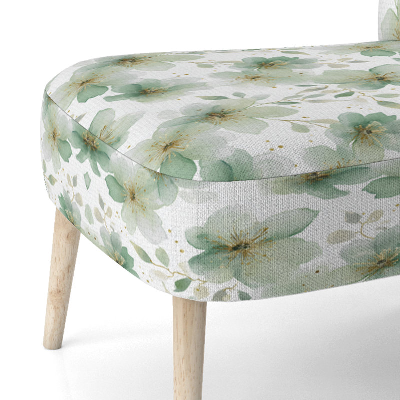 Chaise d'appoint floral - chaise d'appoint verte Whisper Green, Chaise d'appoint sans accoudoirs