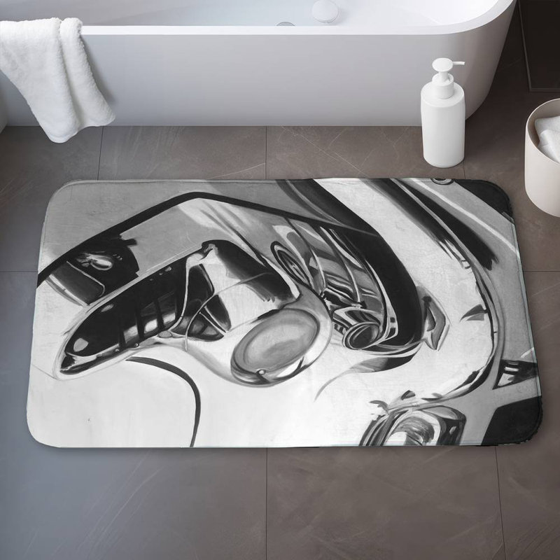 Faustena Non-Slip Bath Mat, 34" W x 21" L
