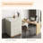 Jahcari 98.5" Extendable Computer Desk with 6-Drawer Dresser, Modern 2-in-1 Writing Desk and Storage Credenza - Beige & Natural Oak