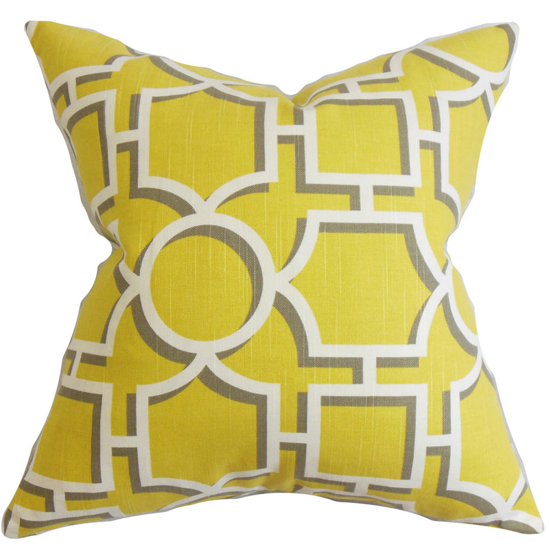 Coussin décoratif en coton Ono, Pissenlit, 20 po x 20 po