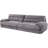 Miski Contemporary 114"L Upholstered Sofa in Gray Corduroy