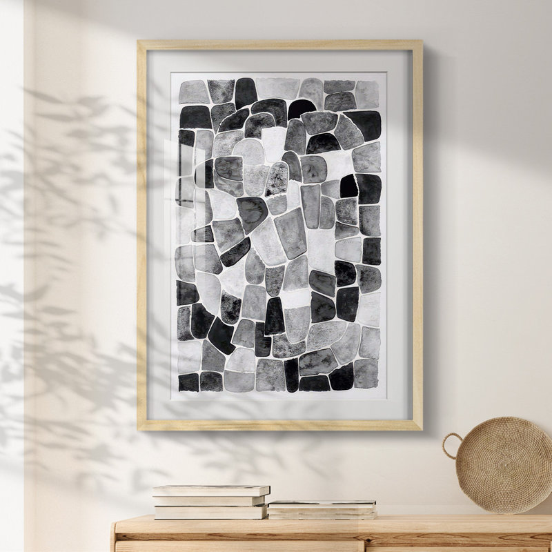 Passerelles noires et blanches I - impression encadrée, Naturel, H 28,5 po x l 20,5 po