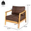 Chaises longues confort, dossier en corde de bois d'acacia, siège de terrasse moderne