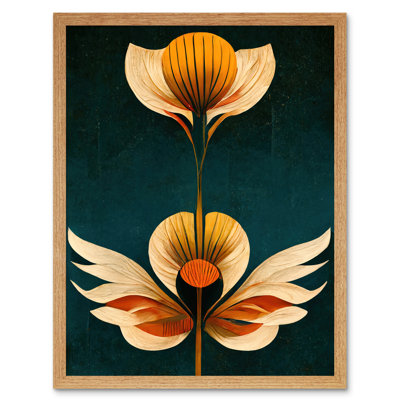 Bold Art Deco Abstract Tulips - Print