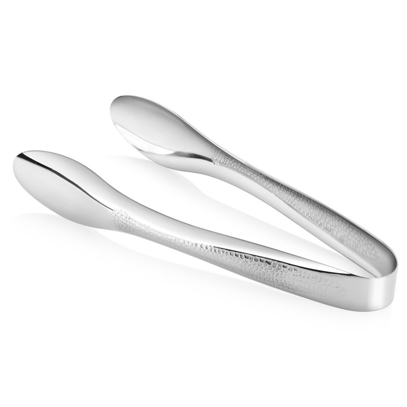 Everly 1 Piece Stainless Steel Wood Stainless Steel Salad Servers, 9" L x 4" W