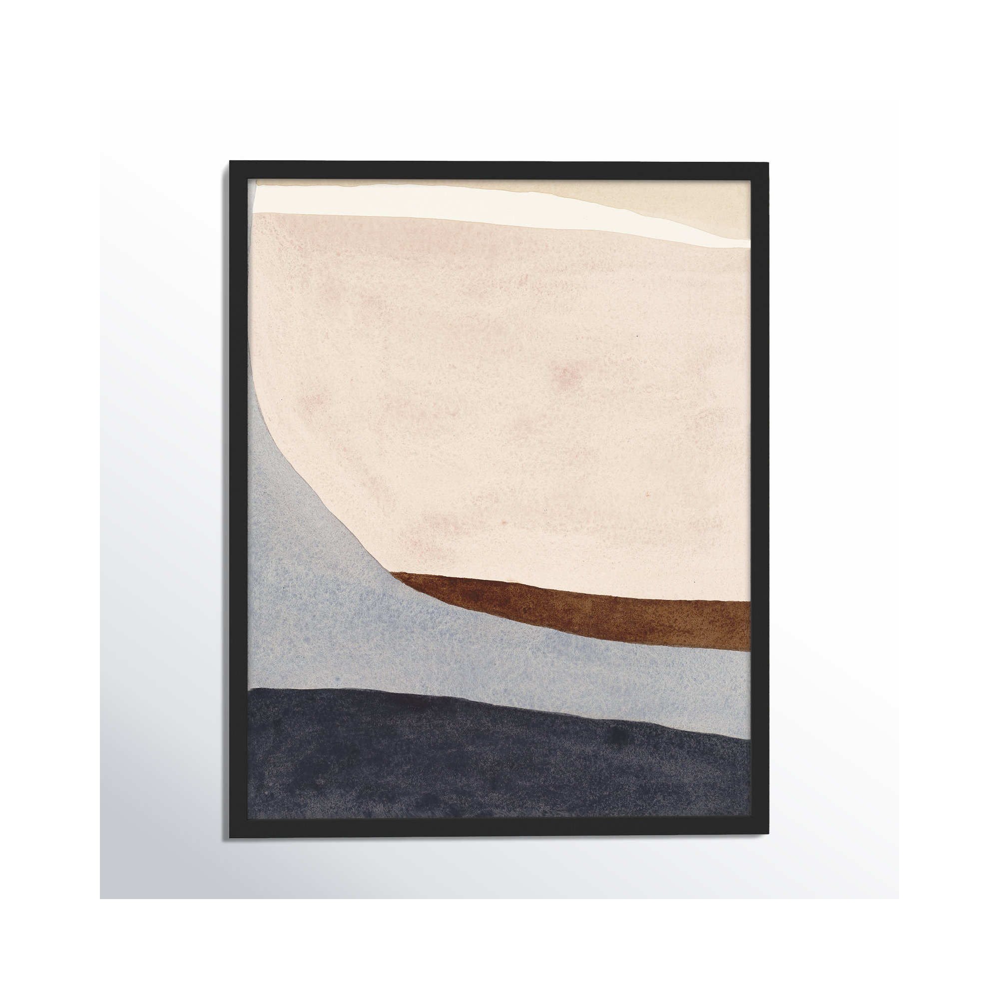 Divided By Blue 2 by Julia Balfour, Black Framed, 25" H x 20" W x 1.25" D