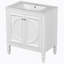 Meuble-lavabo 30 po avec lavabo, deux portes avec tablette, charnières de porte à fermeture en douceur, style rétro, blanc-626465406