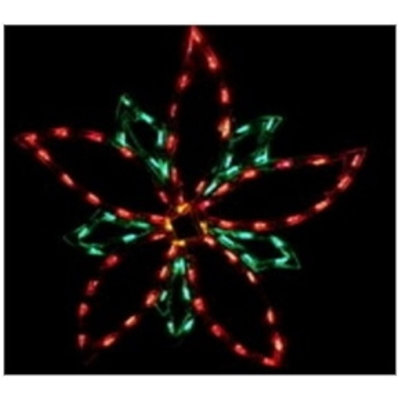Petit présentoir lumineux suspendu de style poinsettia