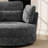Upholstered Slipcovered Oversized Swivel Barrel Accent Chair-1315123160