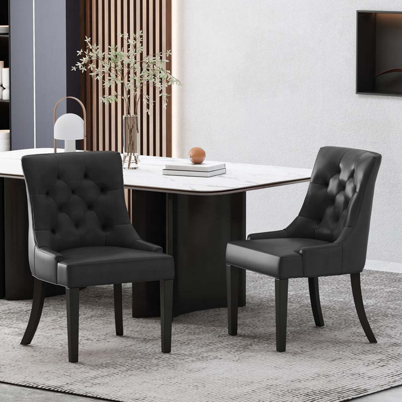 Chaises de salle à manger en bois, Noir