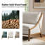 Fauteuil d'appoint surdimensionné Theoren de style ferme, en bois massif, 95 cm de large-101167022