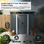 Remise de rangement extérieure en métal 6 pi x 5 pi avec fenêtre et toit incliné-123384800-123384797