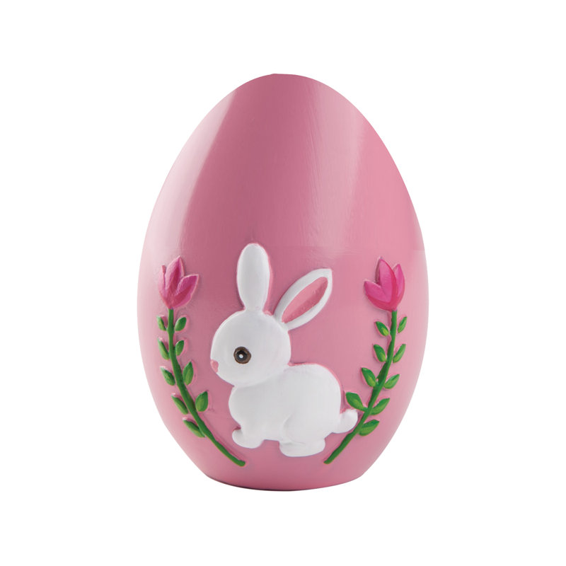 Oeuf de pâques personnalisé en résine, Rose