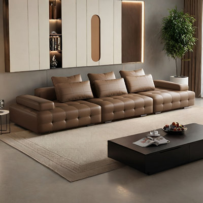 Italian light luxury straight - row sofa