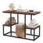 17 Stories Rustic Tv Console Table For 50" Tvs Industrial Sofa Table With Open Storage Shelves Rustic Brown