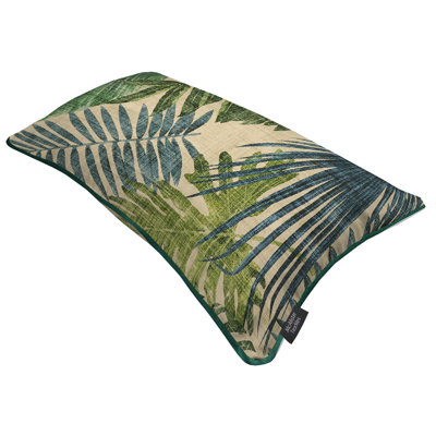 Palm Leaf Floral Rectangular Throw Pillow Cover