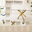 with Glass Base Dining Table-1415236073