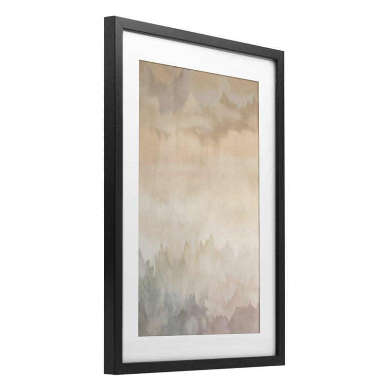 «Calm & Soft Colors», reproduction abstraite encadrée sous verre, design by Creative Studio, H 20 po x l 14 po
