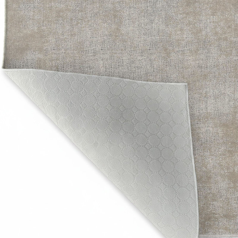 Antibacterial Cotton Area Rug, Cream Color, 63.0 x 90.6 inches | 100% Cotton, 1200 g/m², Pile Height: 0.4 in, Non-Slip PVC Underside, Machine Washable, Durable Felt Base | Perfect for Living Room & Bedroom Décor