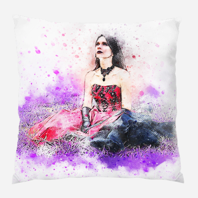 Coussin de fille fille Veale, Microsuède, Intérieur