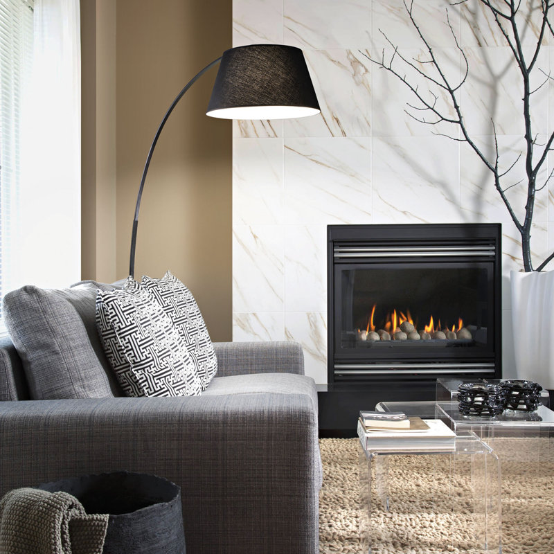 184cm Black Arched Floor Lamp