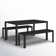 Joel 6 - Person Metal Patio Dining Set with Rectangular Table