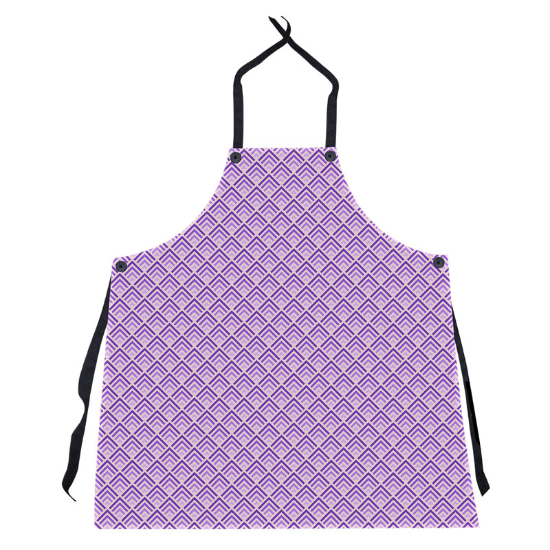 Tablier de motif géométrique classique, Rose / Mauve