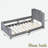 Upholstered Daybed With Classic Stripe Shaped Headboard-1956838043