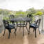 Table de patio ronde en métal