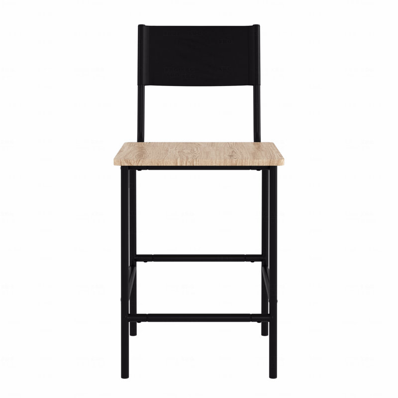 Counter-Height Accent Stool In Black Finish