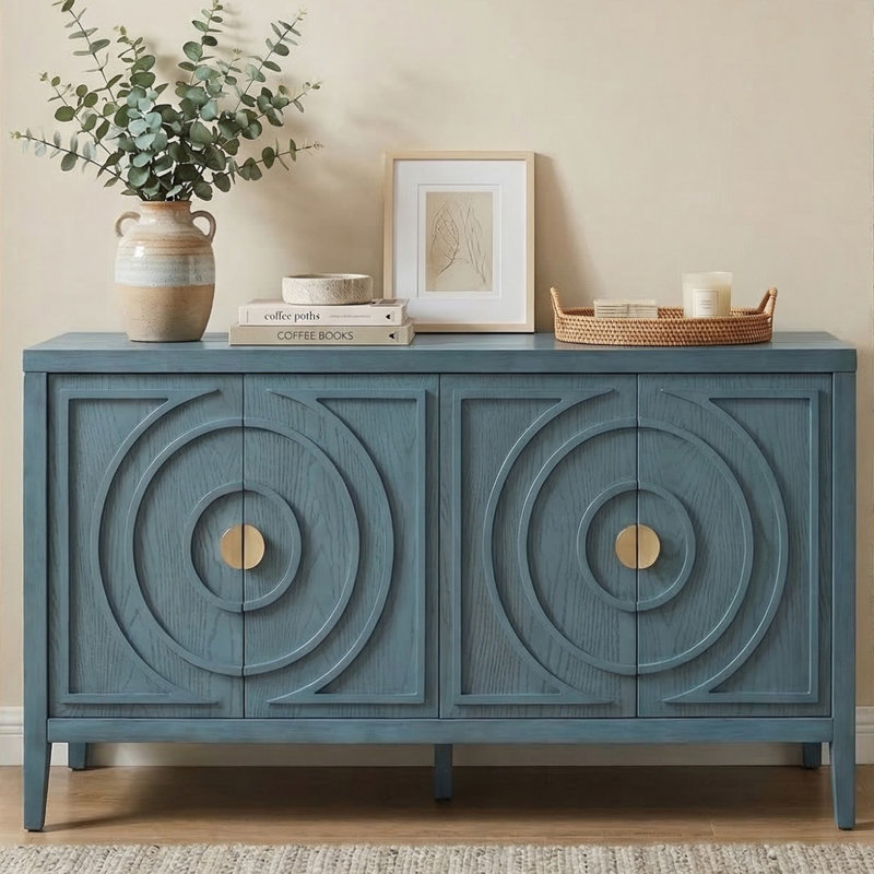 Console de 60 po pour le couloir, Bleu antique