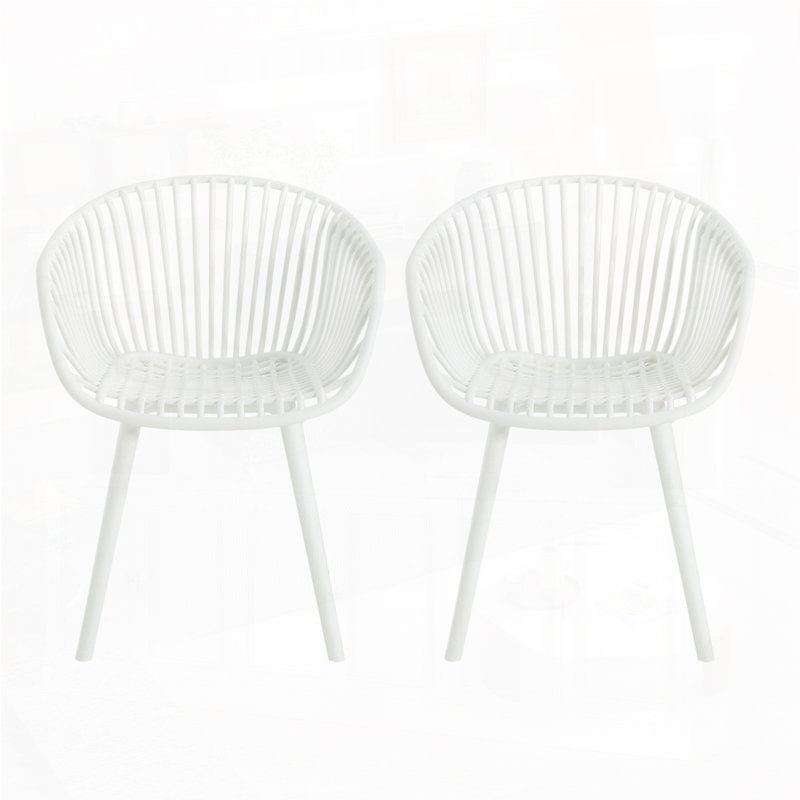 Chaise d'extérieur Papasan, Blanc