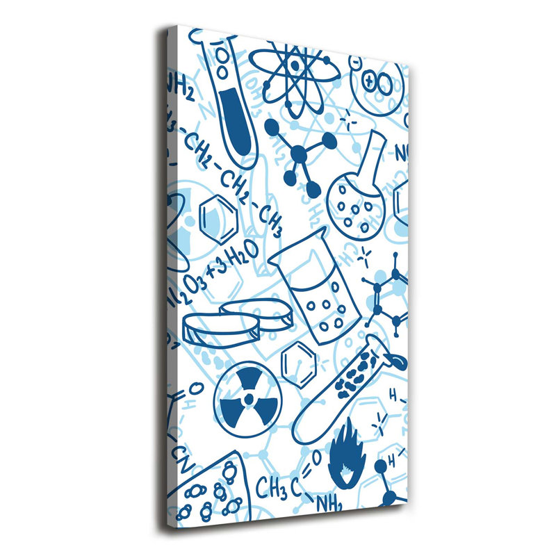 Chemistry Background - Wrapped Canvas Print