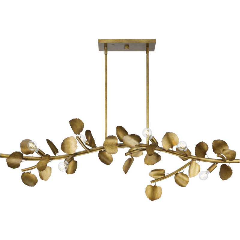 Lustre 7 lumières Laurel, Dégradé doré