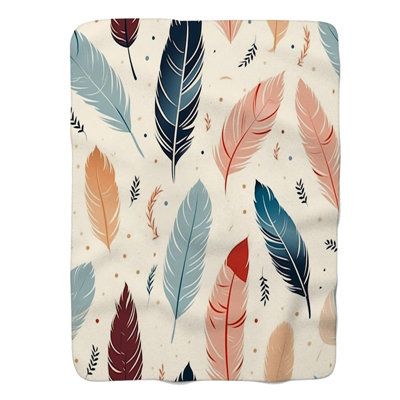 Feathered Chic - 1 Piece Premium Blanket