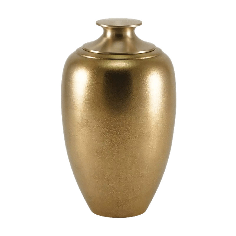 Luna Textured Slate Large Adult Urn, Gold