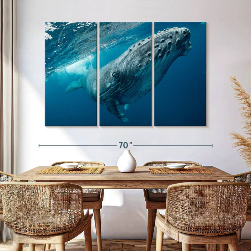 Brampt Whale Near Surface, 42" H x 65" W